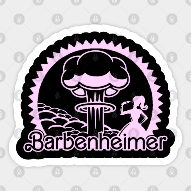 Barbenheimer Look at It Blush Sticker by LopGraphiX